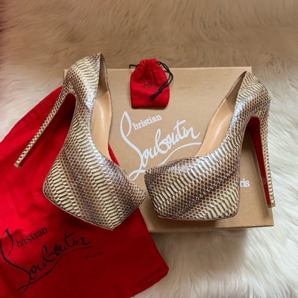 Christian Louboutin Shoes - CHRISTIAN LOUBOUTIN Daffodile 160 Python Pumps
